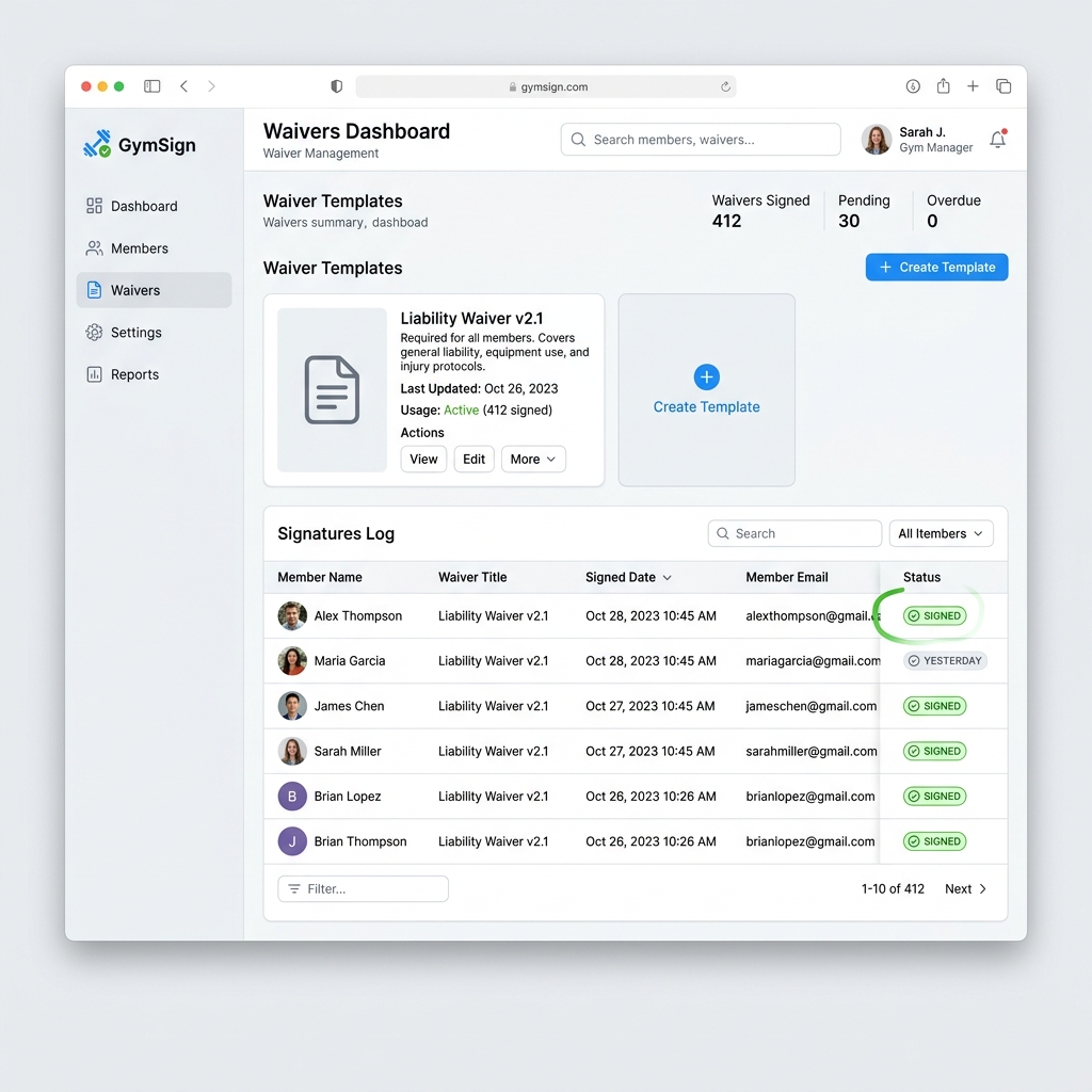 Digital Waivers in WeeksPro